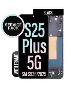 Galaxy S25 Plus 5G LCD Touch Screen Replacement With Frame- Black