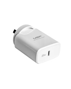 USP 20W Fast Wall Charger USB C - White