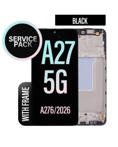 Galaxy A27 5G LCD Touch Screen Assembly With Frame -Service Pack - Black