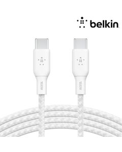 Belkin BoostCharge Braided 100W USB-C to USB-C Cable 2M - White