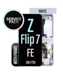 Galaxy Z Flip7 FE 5G LCD Touch Screen Assembly - White