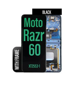 Moto Razr 60 LCD Touch Screen Assembly with Frame (Main) - Black