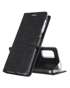 Mercury Blue Moon Diary Wallet Leather Case Cover For Galaxy Note 20- Black