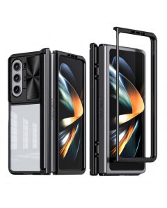Sliding Lens Camera Transparent Shockproof Case Cover For Galaxy Z Fold5