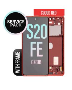 Galaxy S20 FE LCD Touch Screen Assembly with Frame - Cloud Red