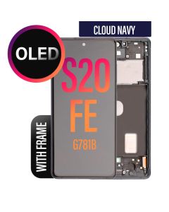 Galaxy S20 FE LCD Touch Screen Assembly with Frame OLED -Cloud Navy