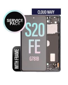 Galaxy S20 FE LCD Touch Screen Assembly with Frame - Cloud Navy