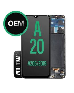Galaxy A20 LCD Touch Screen Assembly With Frame - OEM