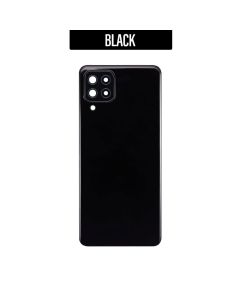 Galaxy A22 4G Back Glass Cover with Camera Lens -Black
