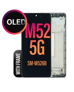 Galaxy M52 5G LCD Screen Touch Assembly with Frame oled
