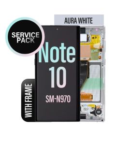 Galaxy Note 10 LCD Touch Screen Assembly with Frame - Aura White