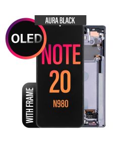 Galaxy Note 20 LCD Touch Screen Assembly with Frame - Aura Black OLED