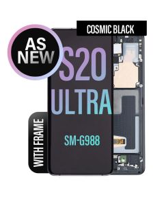 Galaxy S20 Ultra LCD Touch Screen Assembly With Frame- As New - Cosmic Black