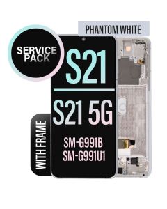 Galaxy S21/ S21 5G LCD Touch Screen Assembly with Frame - Phantom White