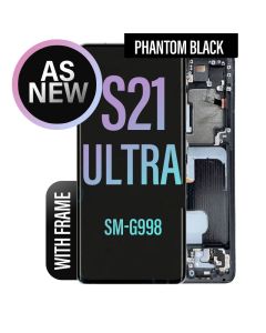 Galaxy S21 Ultra LCD Touch Screen Assembly With Frame- As New - Phantom Black