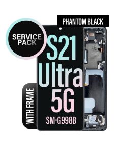 Galaxy S21 Ultra LCD Touch Screen Assembly with Frame - Phantom Black