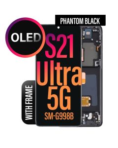 Galaxy S21 Ultra LCD Touch Screen Assembly with Frame - Phantom Black OLED