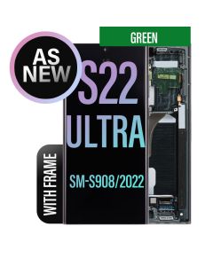 Galaxy S22 Ultra LCD Touch Screen Assembly With Frame- As New - Green