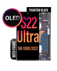 Galaxy S22 Ultra 5G LCD Touch Screen Assembly with Frame - Phantom Black OLED