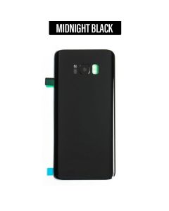 Galaxy S8 Plus Back Glass Cover with Camera Lens - Midnight Black