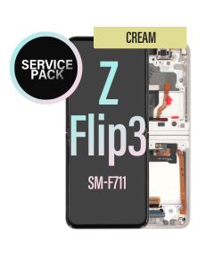 Galaxy Z Flip3 5G Complete LCD Touch Screen Assembly - Cream
