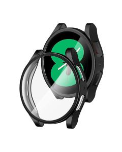 Galaxy Watch 4/ 5 40 mm Protector Case with Tempered Glass - Black