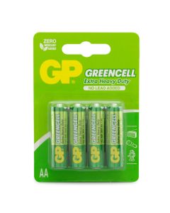 GP 1.5V Extra Heavy Duty AA Battery - Card of 4