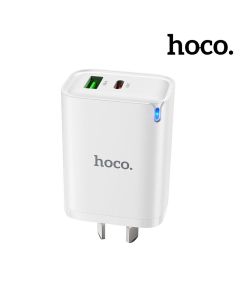 Hoco 30W Fast Charging Wall Charger Adaptor USB-C + USB-A DNU3