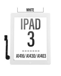 iPad 3 Touch Screen Digitizer with Home Button and Adhesive tape - White