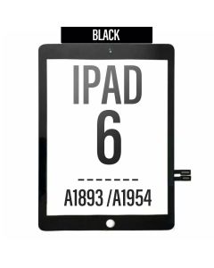 iPad 6th Gen 2018 Touch Screen Digitizer with Adhesive (A1893/A1954) - Black(No Home Button)