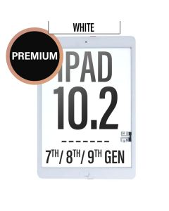 iPad 7th Gen/ 8th Gen/ 9th Gen (10.2 inch) Touch Screen Digitizer with Adhesive -White(No Home Button)