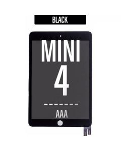 iPad Mini 4 LCD Touch Screen Assembly - Black, WITH SENSOR FLEX AAA HIGH