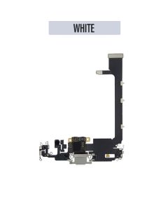 iPhone 11 Pro Max Charging Port Flex with Small IC - White