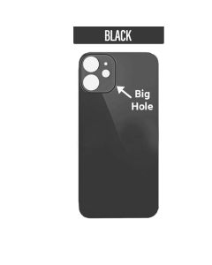 iPhone 12 Mini Back Glass Cover (Big Camera Hole) - Black