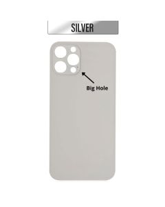 iPhone 12 Pro Back Glass Cover (Big Camera Hole) - Silver