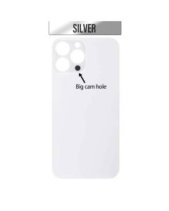 iPhone 13 Pro Max Back Glass Cover (Big Camera Hole) - Silver