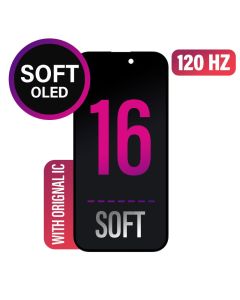 iPhone 16 Screen Replacement Assembly -SOFT OLED Soldered Original IC