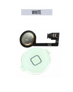 iPhone 4S Compatible Home Button with Rubber Ring - White
