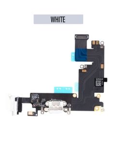 iPhone 6 Plus Charging Port Flex Handsfree Port Cable with Mic - White