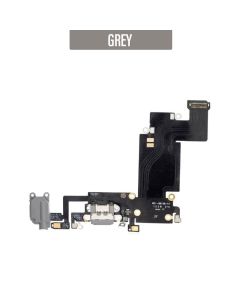 iPhone 6S Plus Charging Port Flex Handsfree Port Cable with Mic - Grey