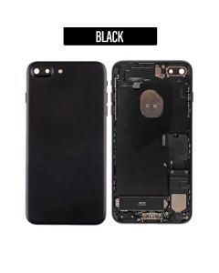 iPhone 7 Plus Compatible Back Housing with Logo and small parts - Black, OEM