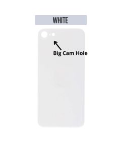 iPhone SE 2020 Back Glass Cover (Big Camera Hole) - White