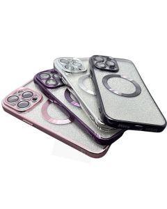 Luxury Plating Clear Magsafe Case Cover For iPhone 15 Pro Max