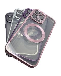 Luxury Plating Clear Magsafe Case Cover For iPhone 14 Pro Max