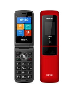 Konka F21 Flip Phone (2.8'' 128MB/64MB) -Red