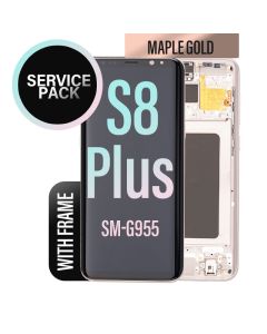 Galaxy S8 Plus LCD Touch Screen Assembly with Frame - Maple Gold (Service Pack)