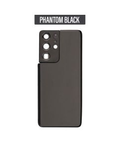 Galaxy S21 Ultra Back Glass Cover With Camera Lens - Phantom Black