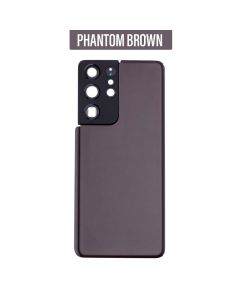 Galaxy S21 Ultra Back Glass Cover With Camera Lens - Phantom Brown
