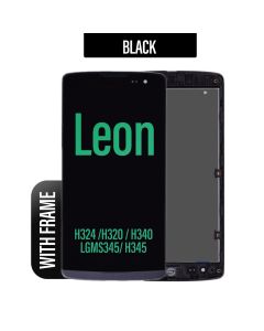 LG Leon LCD Touch Screen Assembly with Frame - Black 