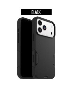 Shockproof Commuter Case Cover for iPhone 17 Pro / 18 Pro- Black 